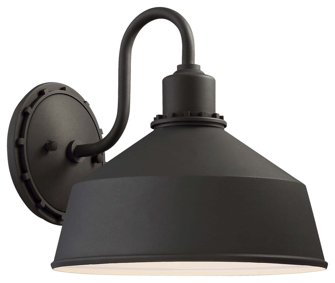 The Great Outdoors Mantiel 10" Outdoor Wall Light in Black