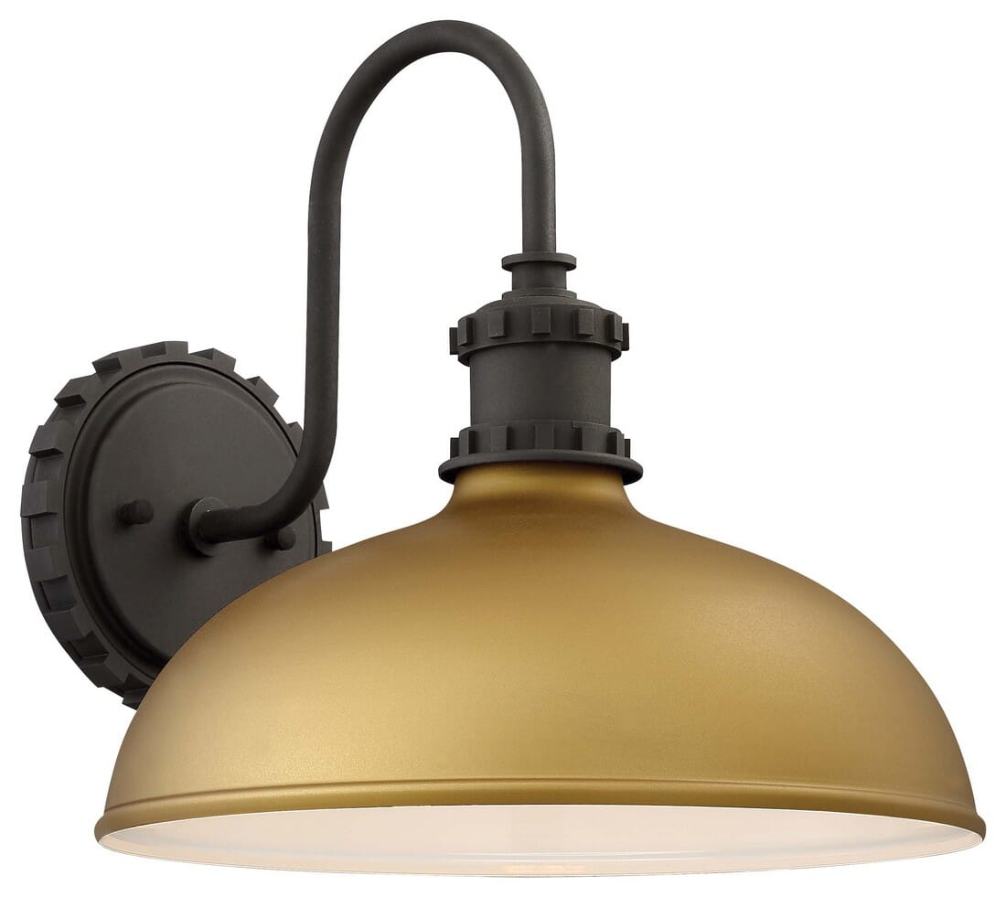 The Great Outdoors Escudilla 12" Outdoor Wall Light in Painted Honey Gold