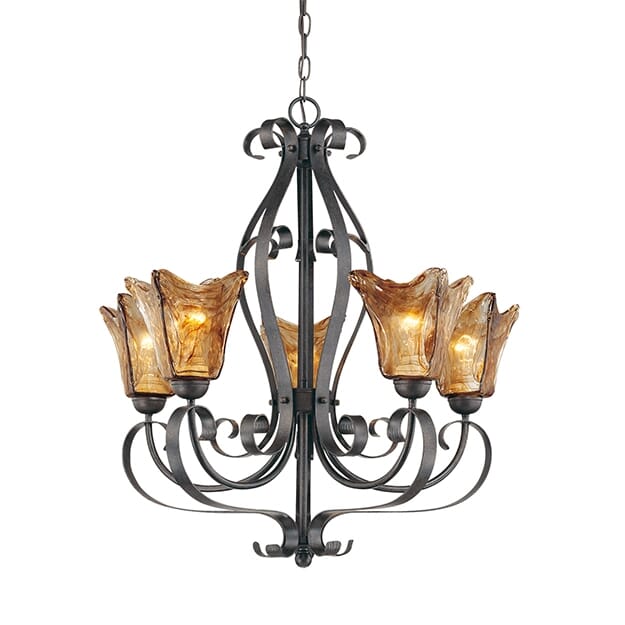 Millennium Lighting Chatsworth 5-Light Chandelier in Burnished Gold