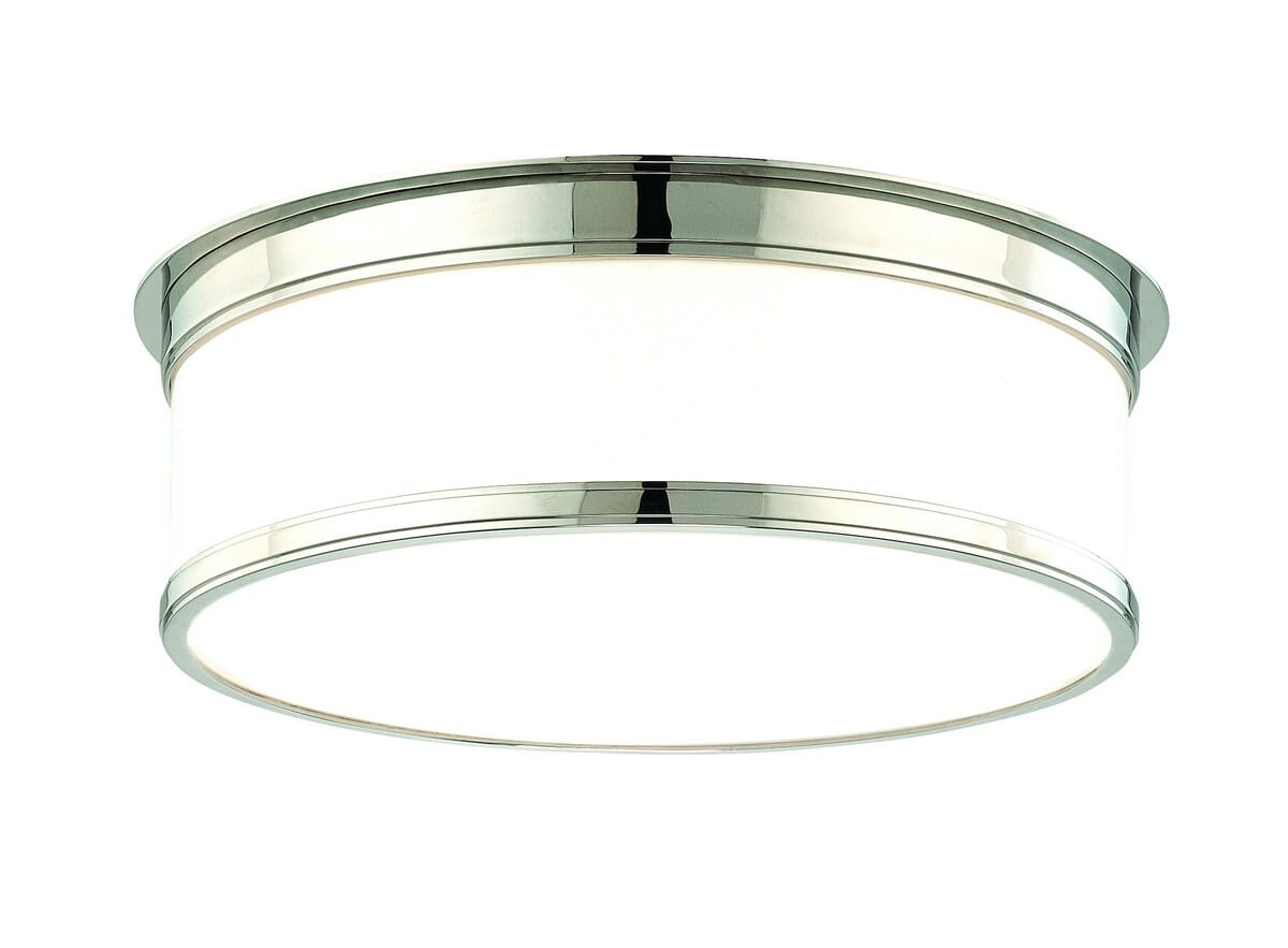 Hudson Valley Geneva 3-Light Ceiling Light in Polished Nickel