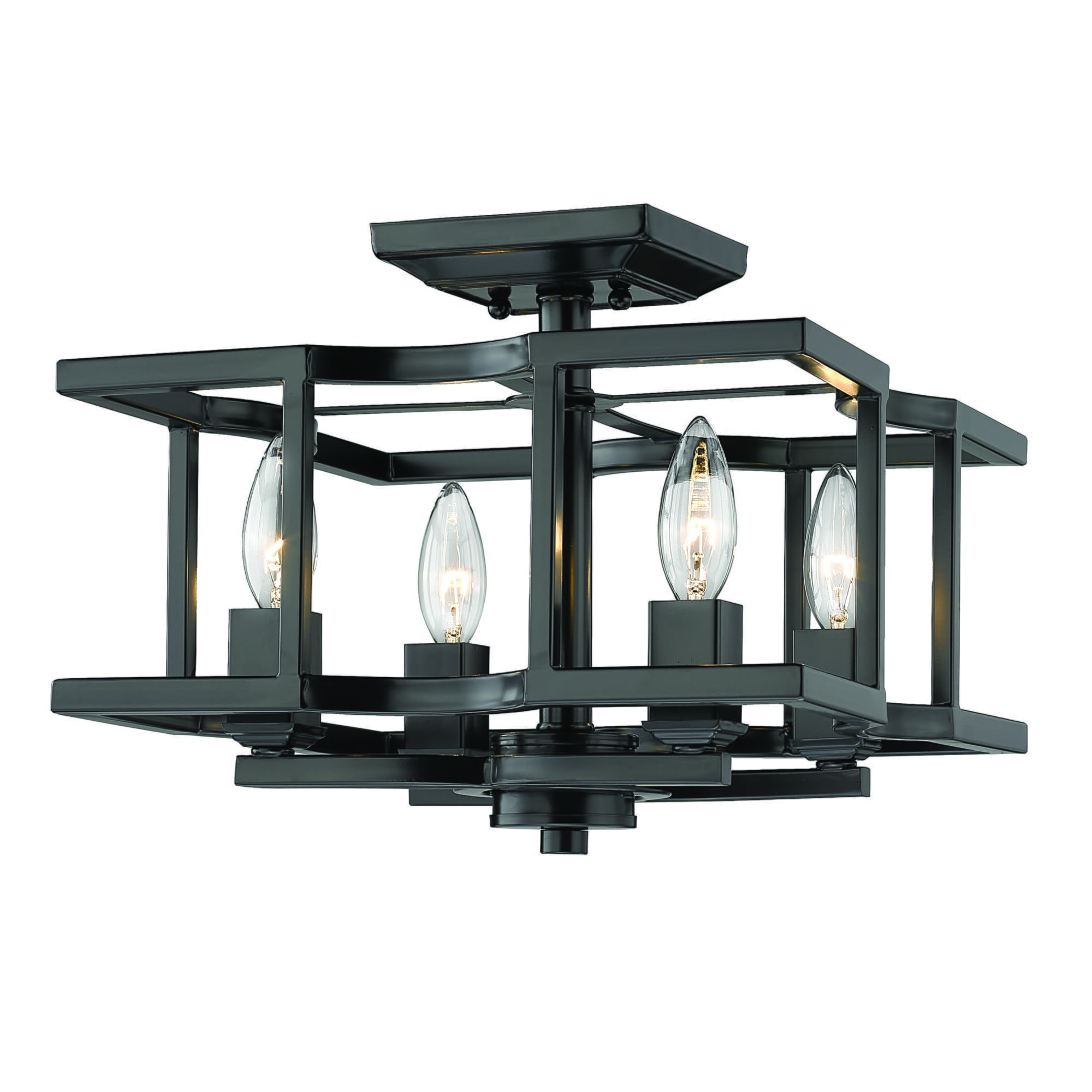 Golden Bellare 4-Light Ceiling Light in Matte Black