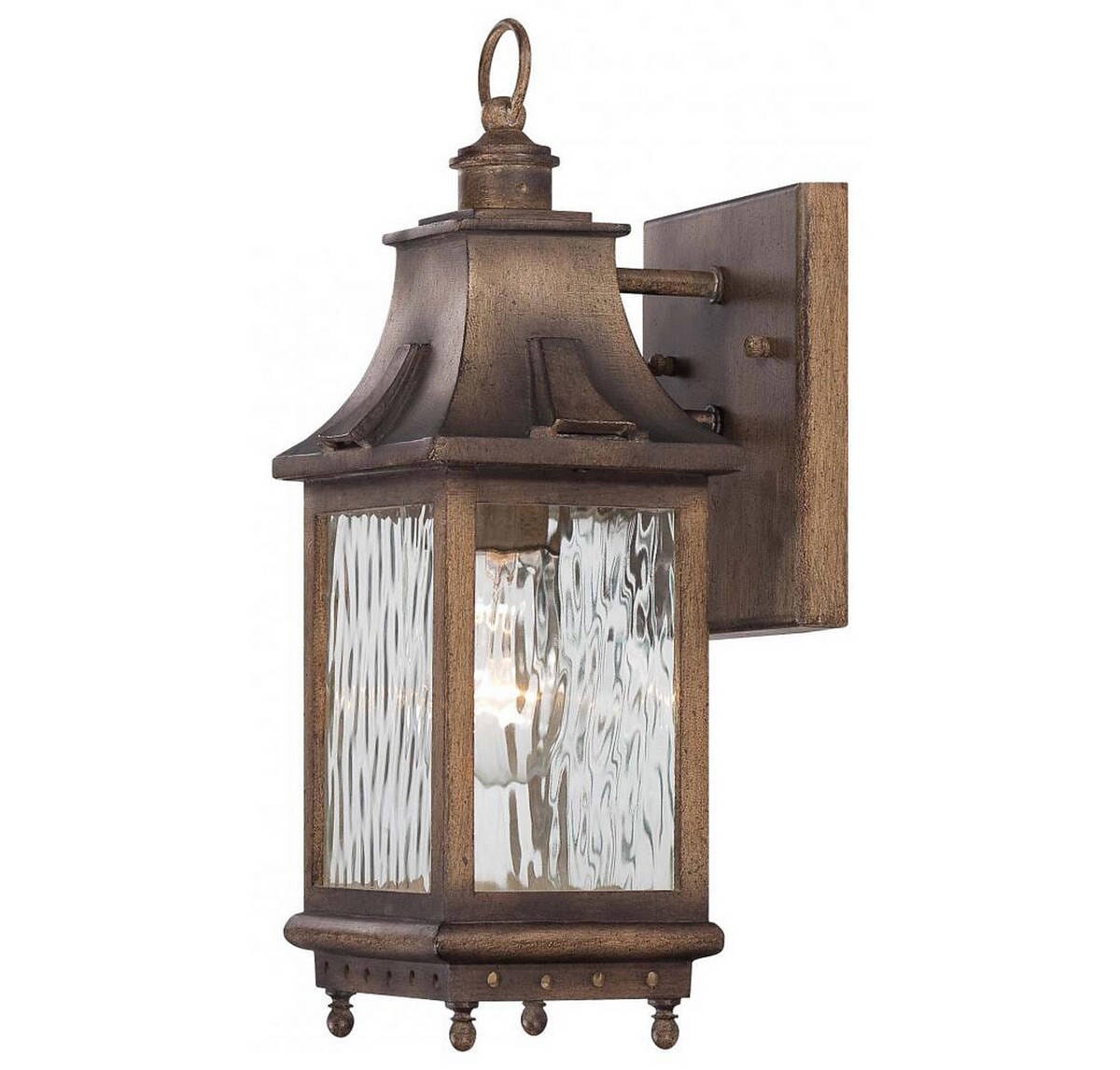 The Great Outdoors Wilshire Park 14" Outdoor Wall Light in Portsmouth Bronze