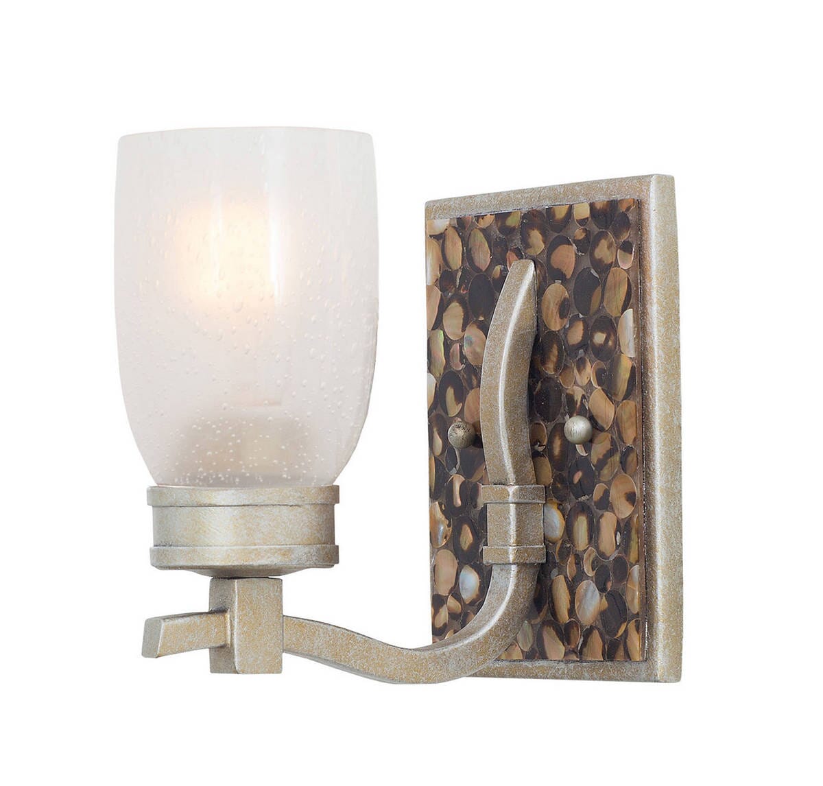 Kalco Largo 1-Light Wall Sconce in Tarnished Silver