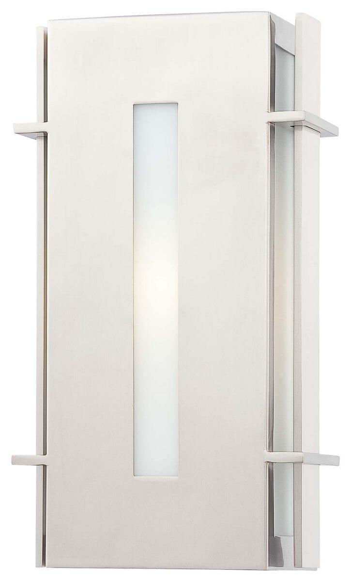 The Great Outdoors Colva 12" Outdoor Wall Light in Brushed Stainless Steel