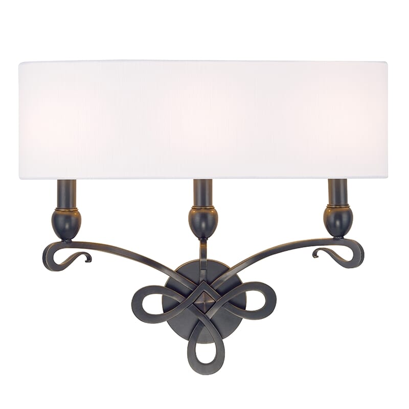 Hudson Valley Pawling 3-Light 17" Wall Sconce in Old Bronze