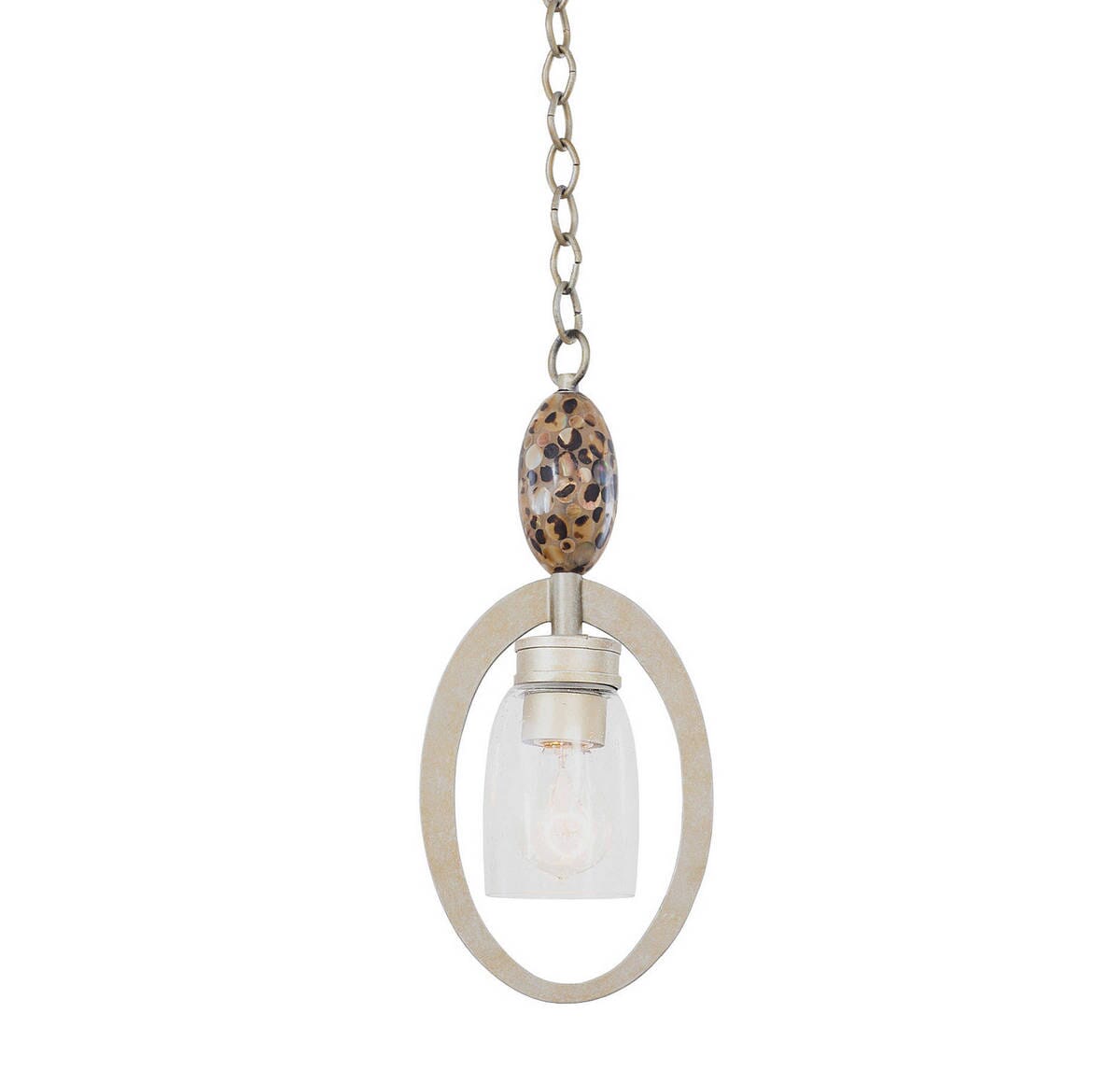 Kalco Largo 1-Light Mini Pendant in Tarnished Silver