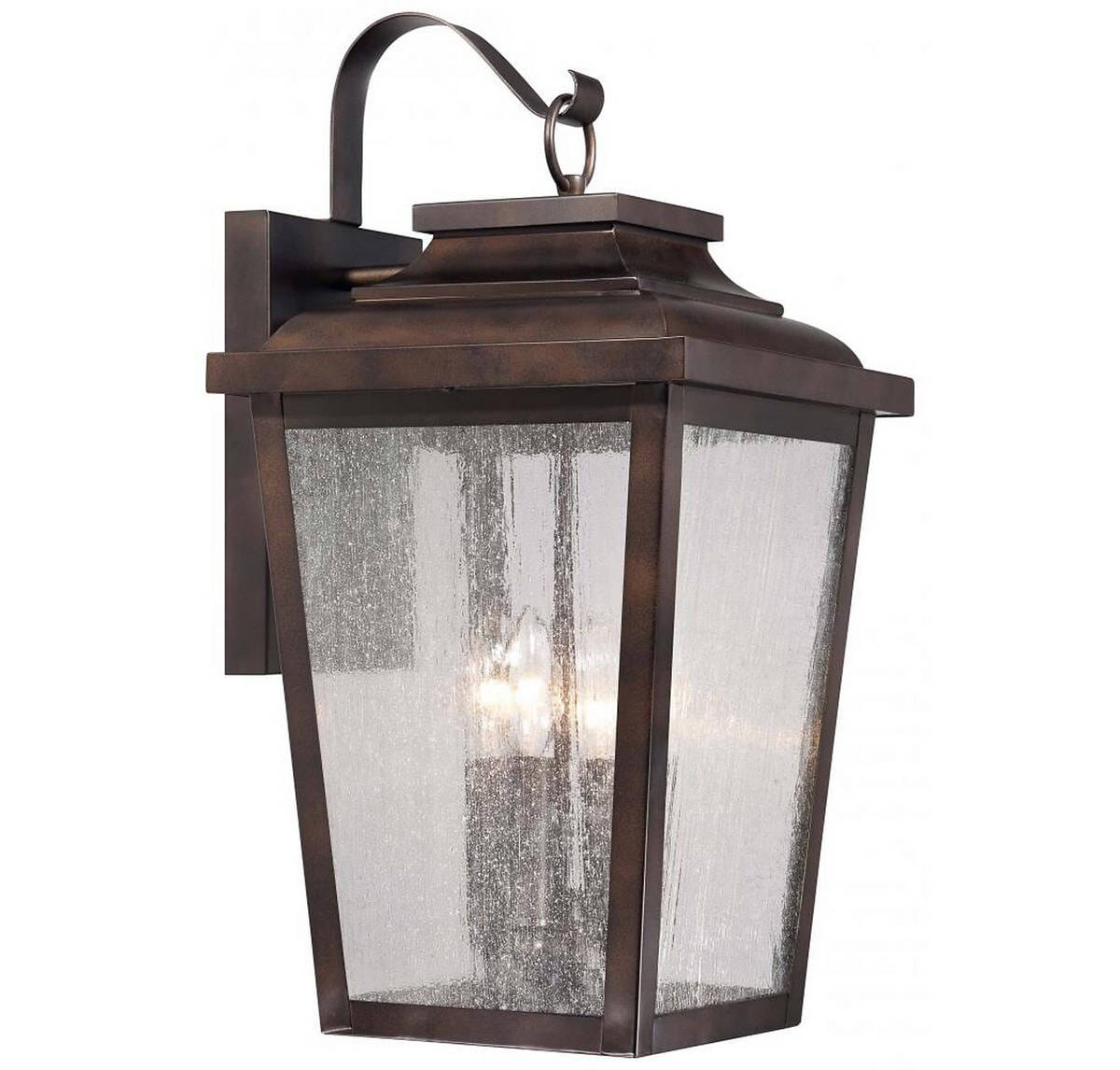 The Great Outdoors Irvington Manor 4-Light 21" Outdoor Wall Light in Chelesa Bronze