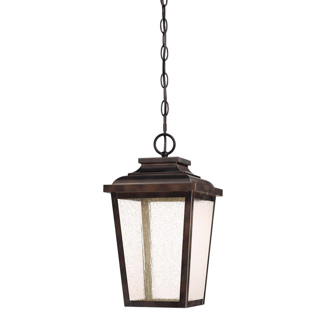 The Great Outdoors Irvington Manor Led 16" Outdoor Hanging Light in Chelesa Bronze