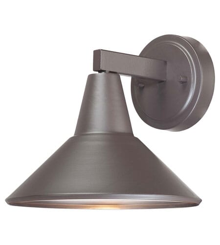 The Great Outdoors Bay Crest 8" Outdoor Wall Light in Dorian Bronze