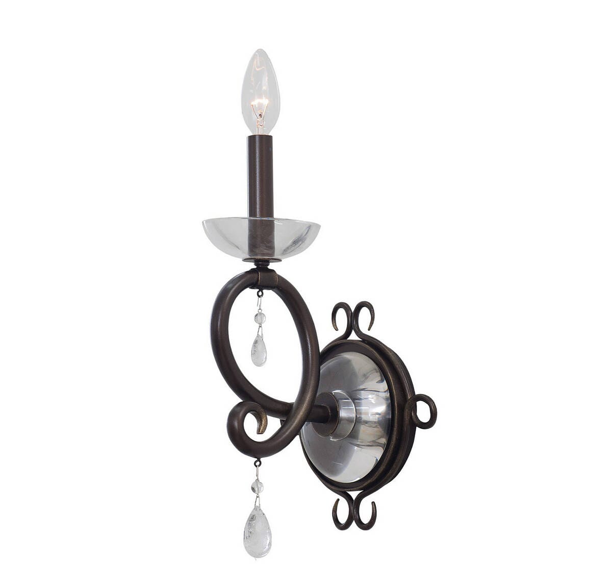 Kalco Winona 1-Light Wall Sconce in Tarnished Brass