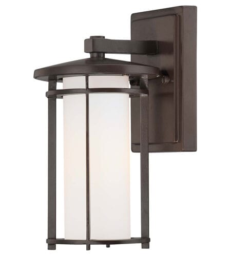 The Great Outdoors Addison Park Outdoor Wall Lantern in Dorian Bronze