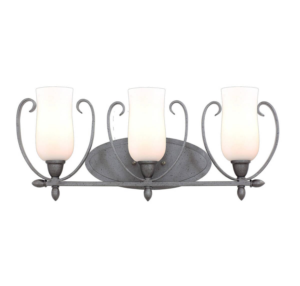 Kalco Mateo 3-Light Bathroom Vanity Light in Flecked Iron