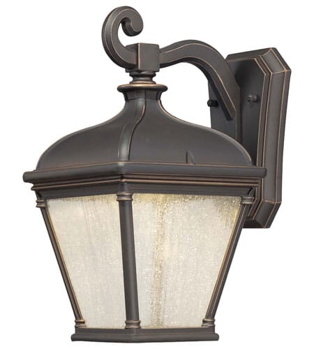 The Great Outdoors Lauriston Manor 13" Outdoor Wall Light in Oil Rubbed Bronze with Gold Highlights