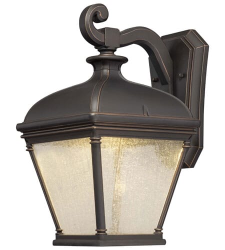 The Great Outdoors Lauriston Manor 16" Outdoor Wall Light in Oil Rubbed Bronze with Gold Highlights