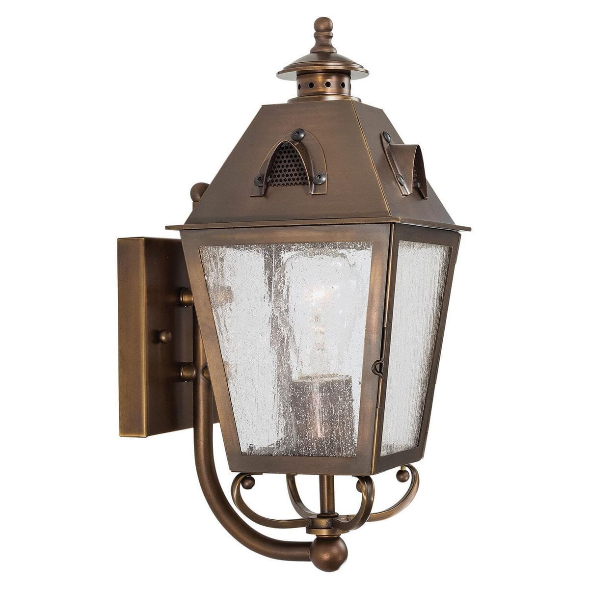 The Great Outdoors Erenshire 14" Outdoor Wall Light in English Brass