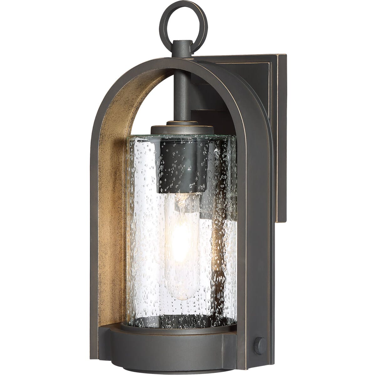 The Great Outdoors Kamstra 14" Outdoor Wall Light in Oil Rubbed Bronze with Gold High