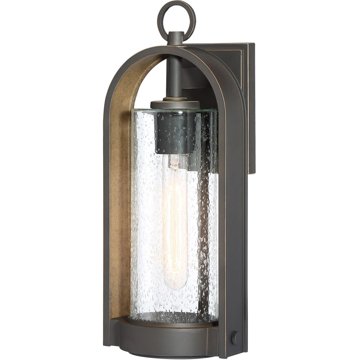 The Great Outdoors Kamstra 17" Outdoor Wall Light in Oil Rubbed Bronze with Gold High