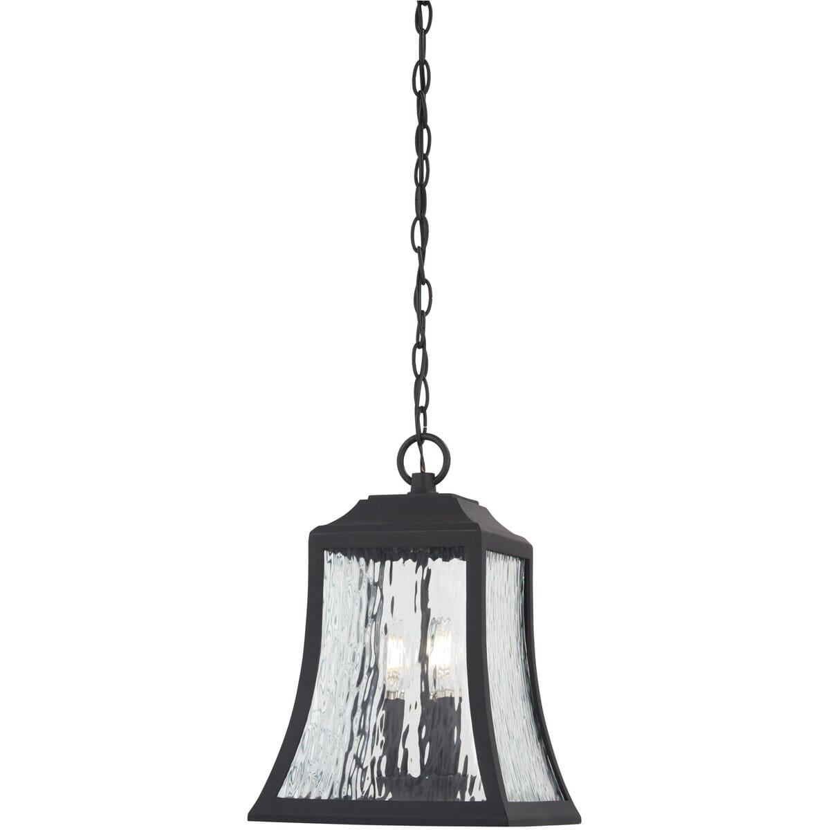 The Great Outdoors Cassidy Park 4-Light 15" Outdoor Hanging Light in Black