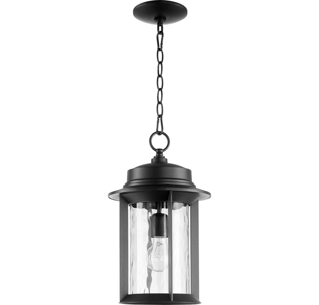 Quorum Charter 16" Outdoor Hanging Light in Noir