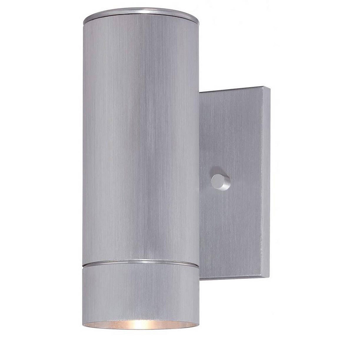 The Great Outdoors Skyline 8" Outdoor Wall Light in Brushed Aluminum