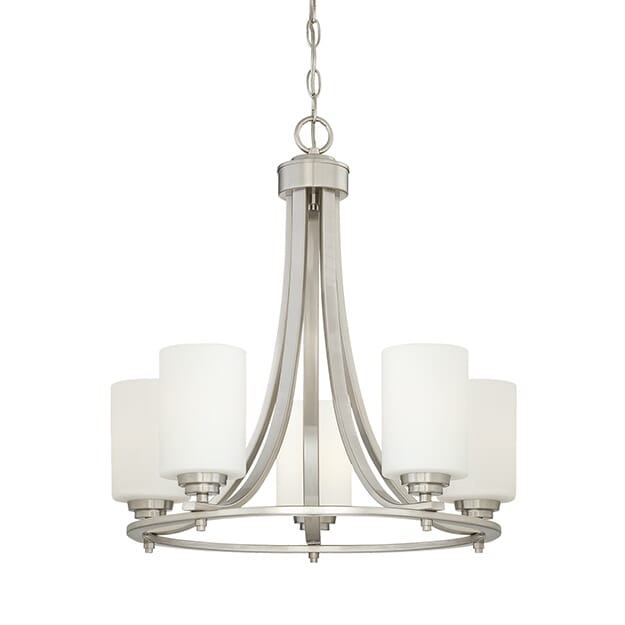 Millennium Lighting Bristo 5-Light Chandelier in Satin Nickel