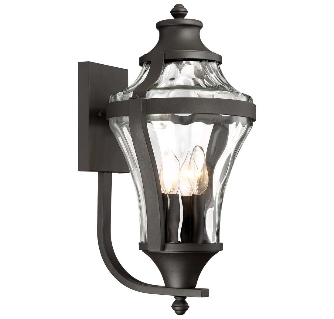 The Great Outdoors Libre 4-Light 21" Outdoor Wall Light in Black