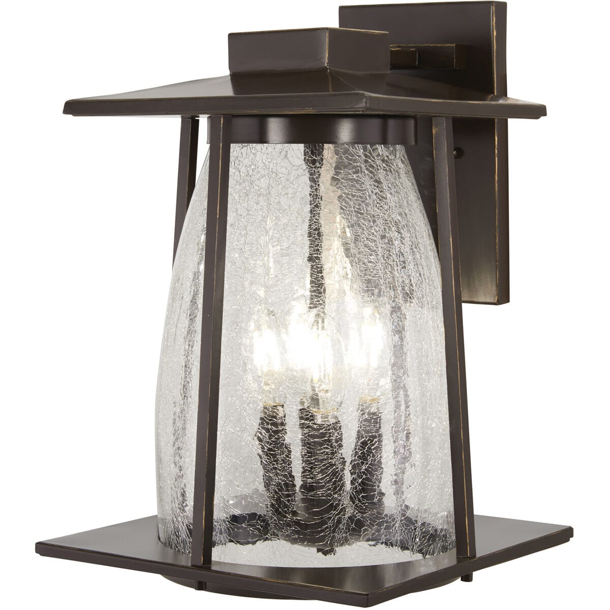 The Great Outdoors Marlboro 4-Light 16" Outdoor Wall Light in Oil Rubbed Bronze with Gold High