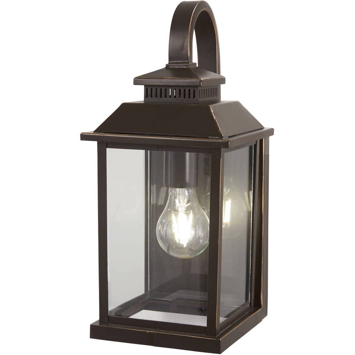 The Great Outdoors Miner'S Loft 15" Outdoor Wall Light in Oil Rubbed Bronze with Gold High