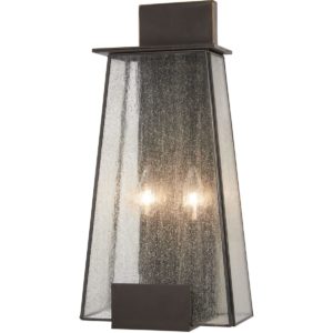 The Great Outdoors Bistro Dawn 2-Light 18" Outdoor Wall Light in Dakota Bronze