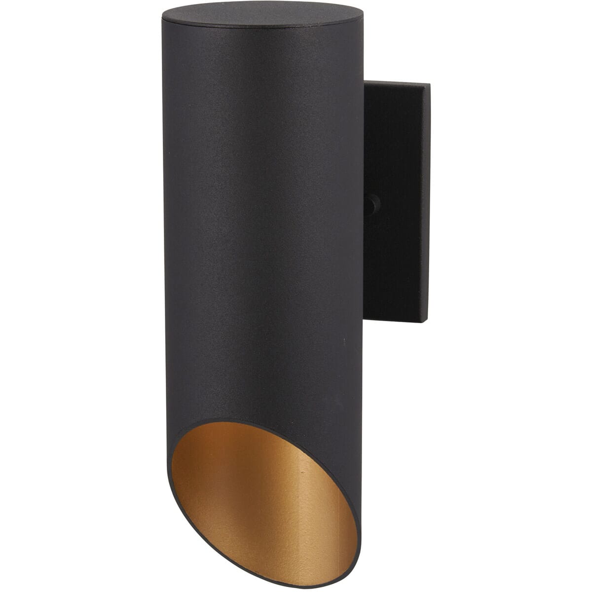 The Great Outdoors Pineview Slope 13" Outdoor Wall Light in Black with Gold