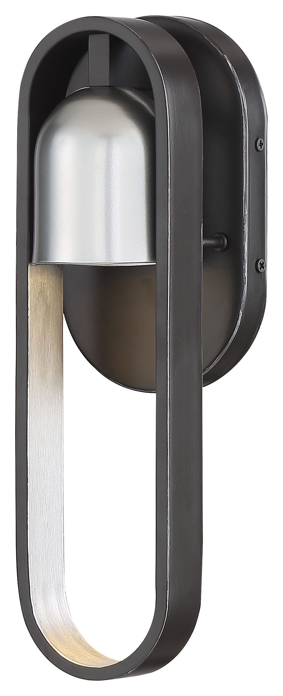 The Great Outdoors Rocketa 13" Outdoor Wall Light in Artisan Black with Silver Accents