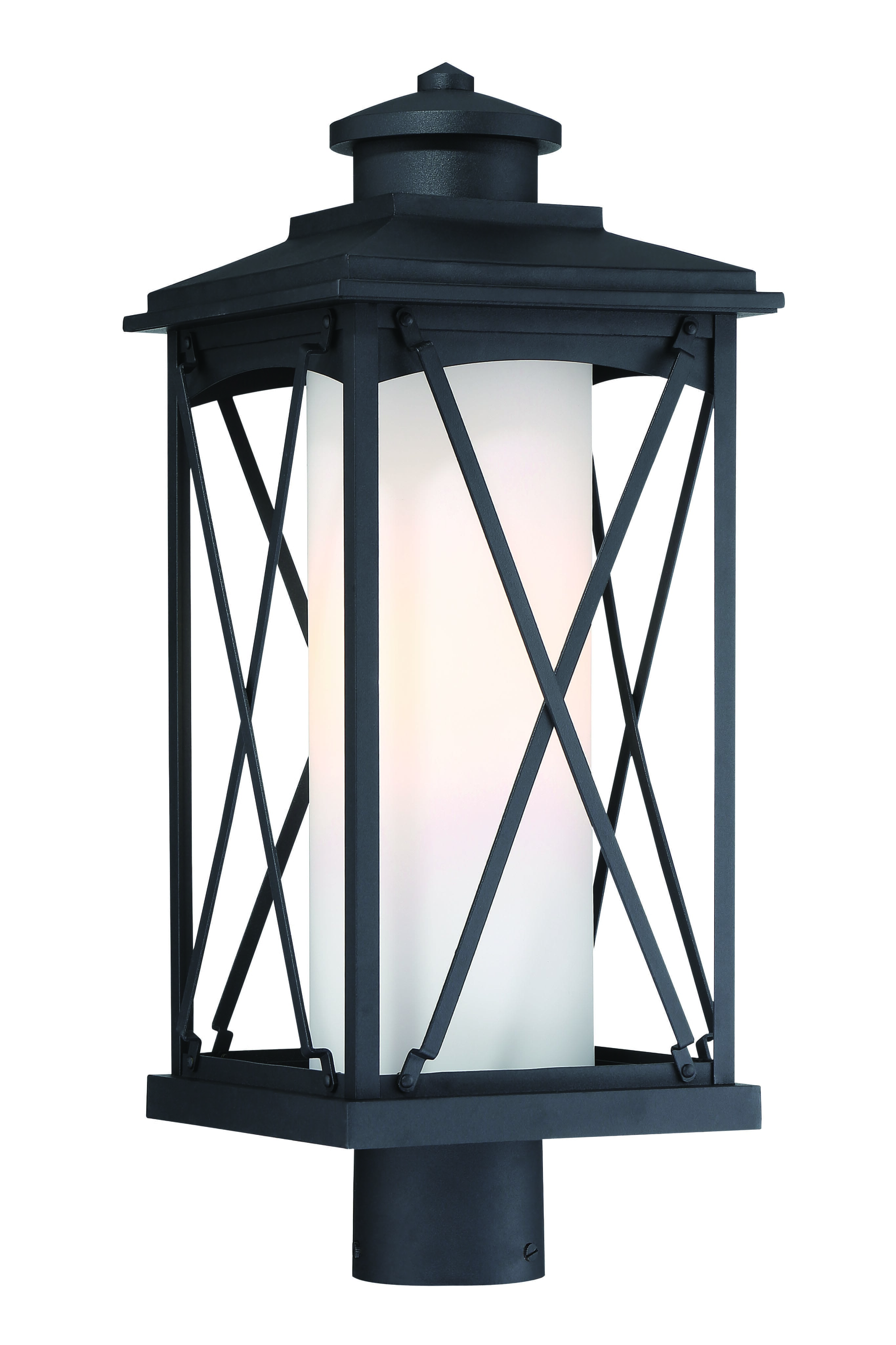 The Great Outdoors Lansdale 21" Outdoor Post Light in Black