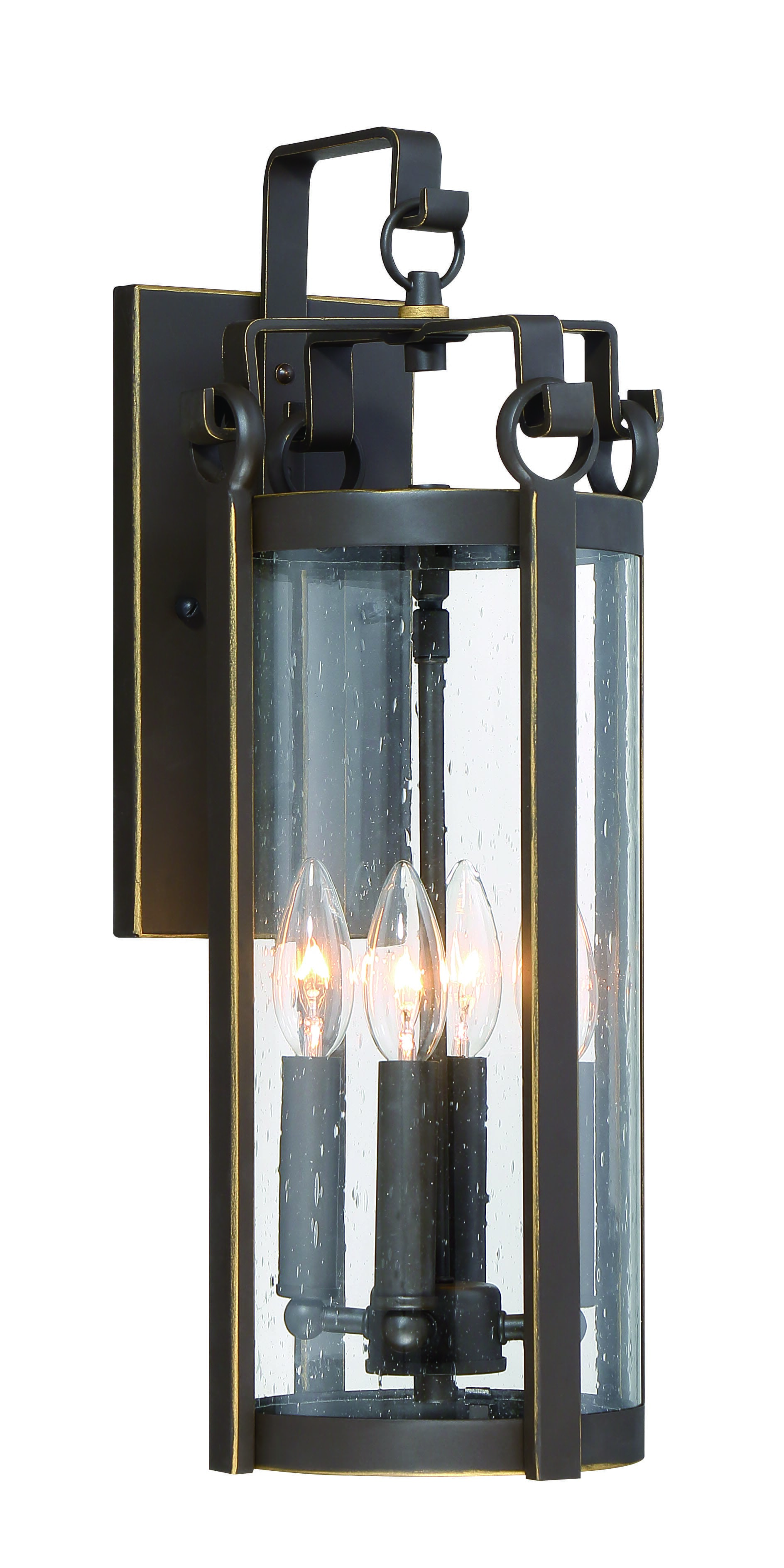 The Great Outdoors Somerset Lane 4-Light 21" Outdoor Wall Light in Dakota Bronze