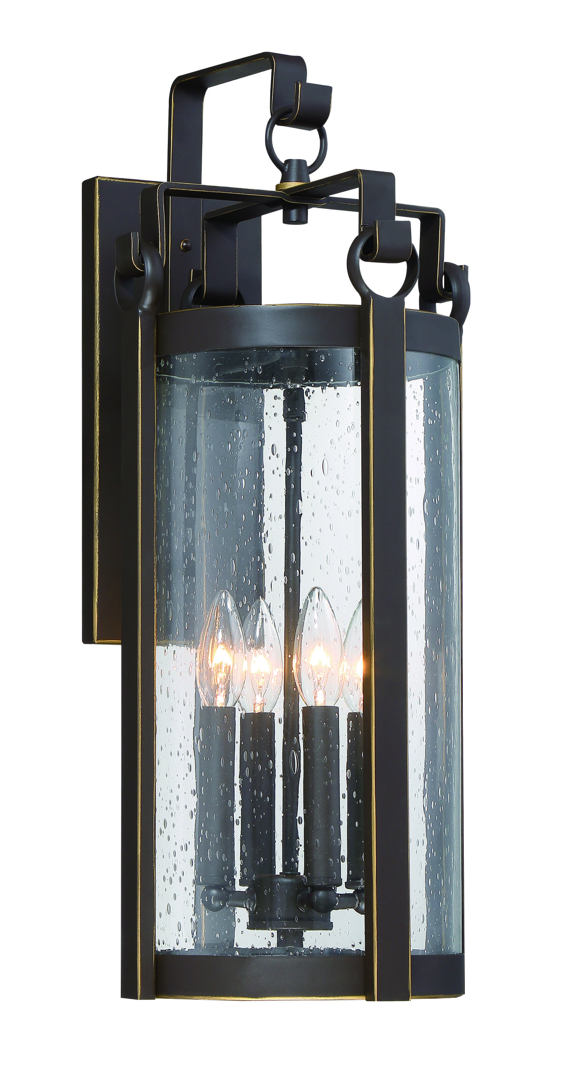 The Great Outdoors Somerset Lane 4-Light 25" Outdoor Wall Light in Dakota Bronze