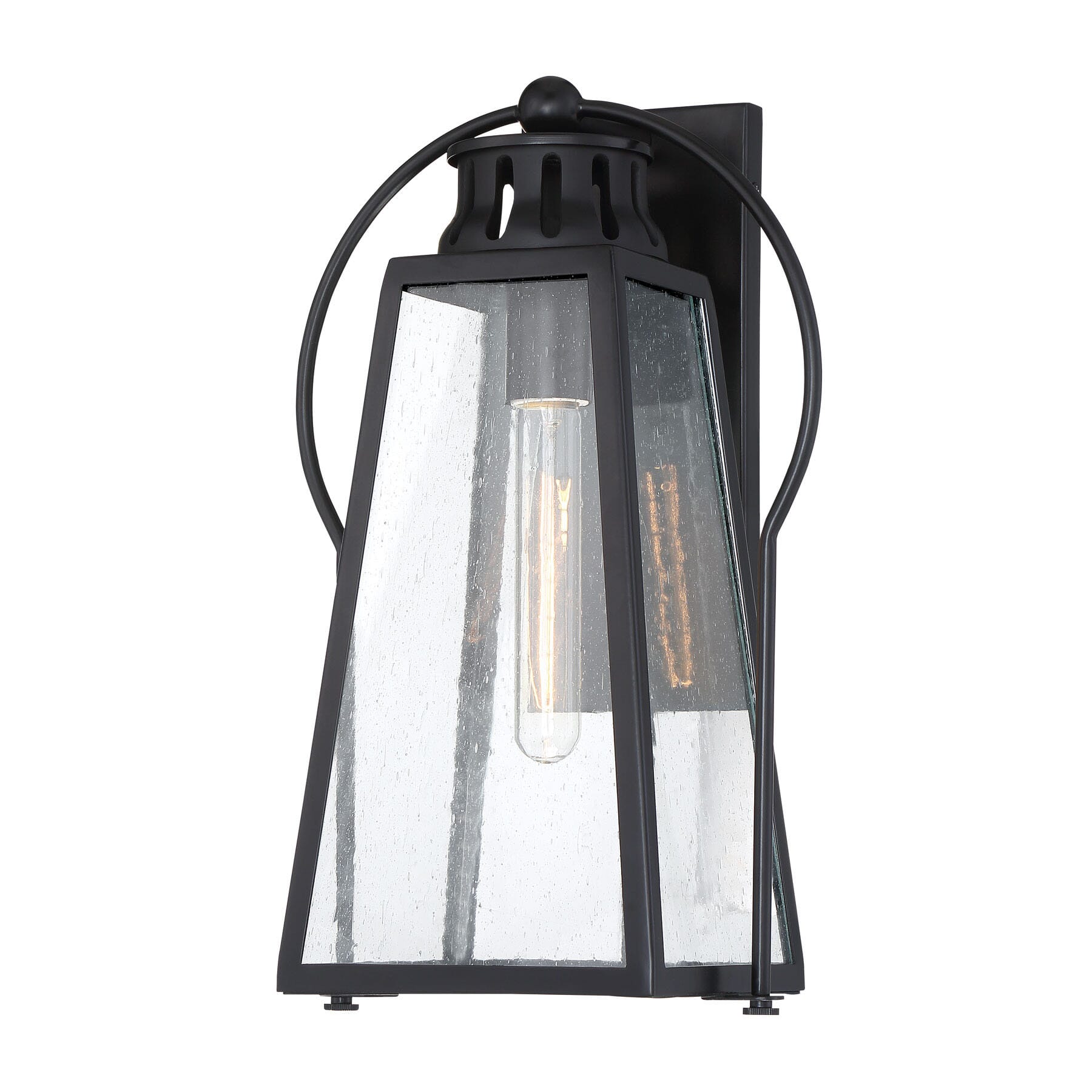 The Great Outdoors Halder Bridge 15" Outdoor Wall Light in Matte Black