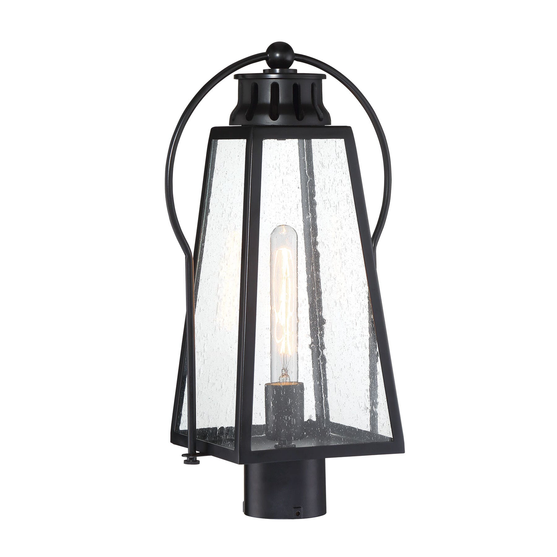 The Great Outdoors Halder Bridge 19" Outdoor Post Light in Matte Black