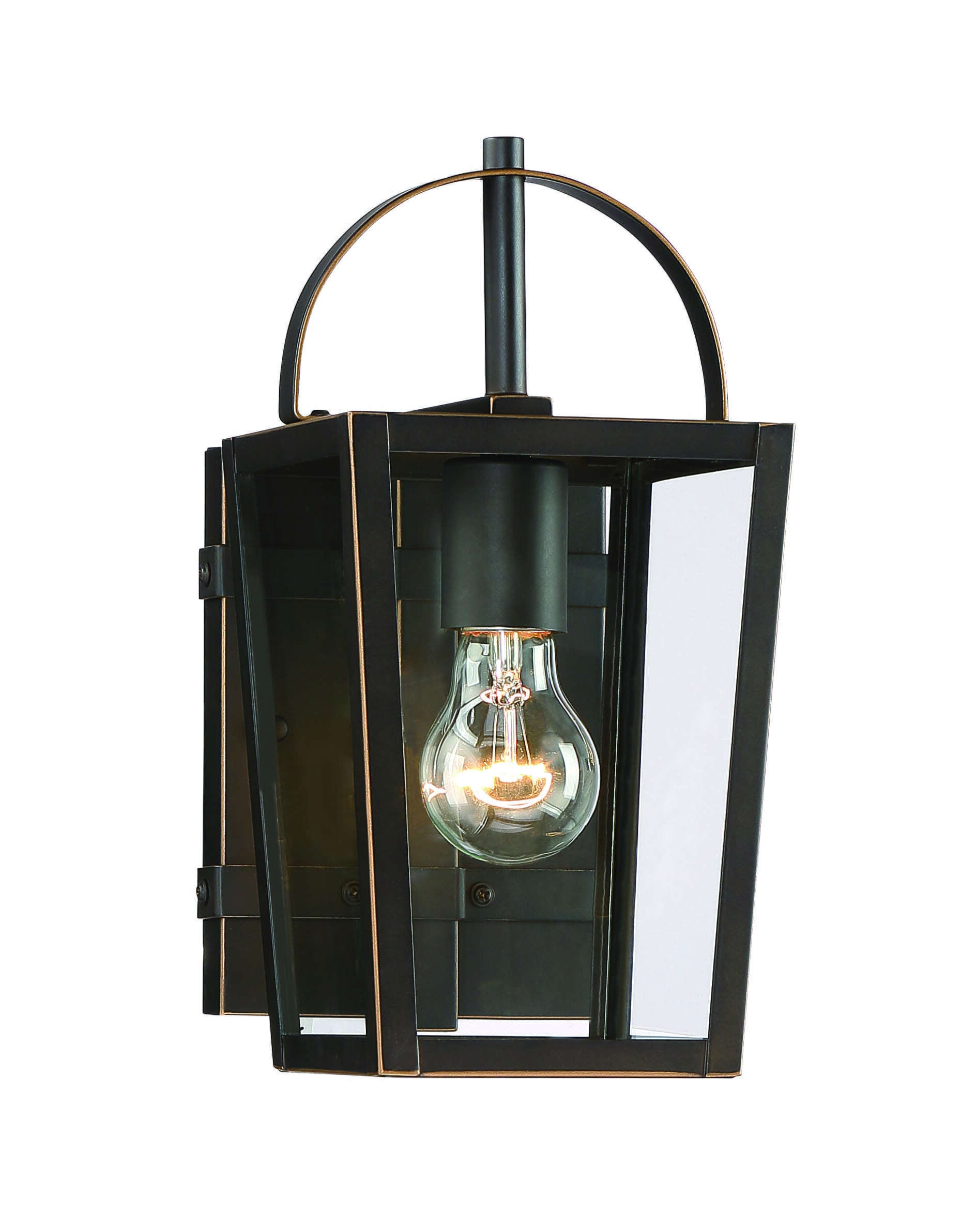 The Great Outdoors Rangeline 11" Outdoor Wall Light in Oil Rubbed Bronze with Gold Highlight