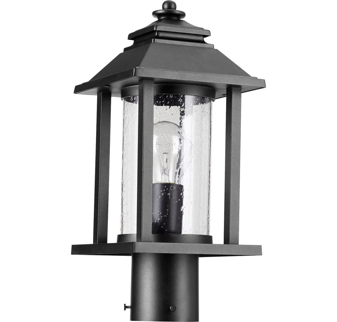 Quorum Crusoe 16" Outdoor Post Light in Noir