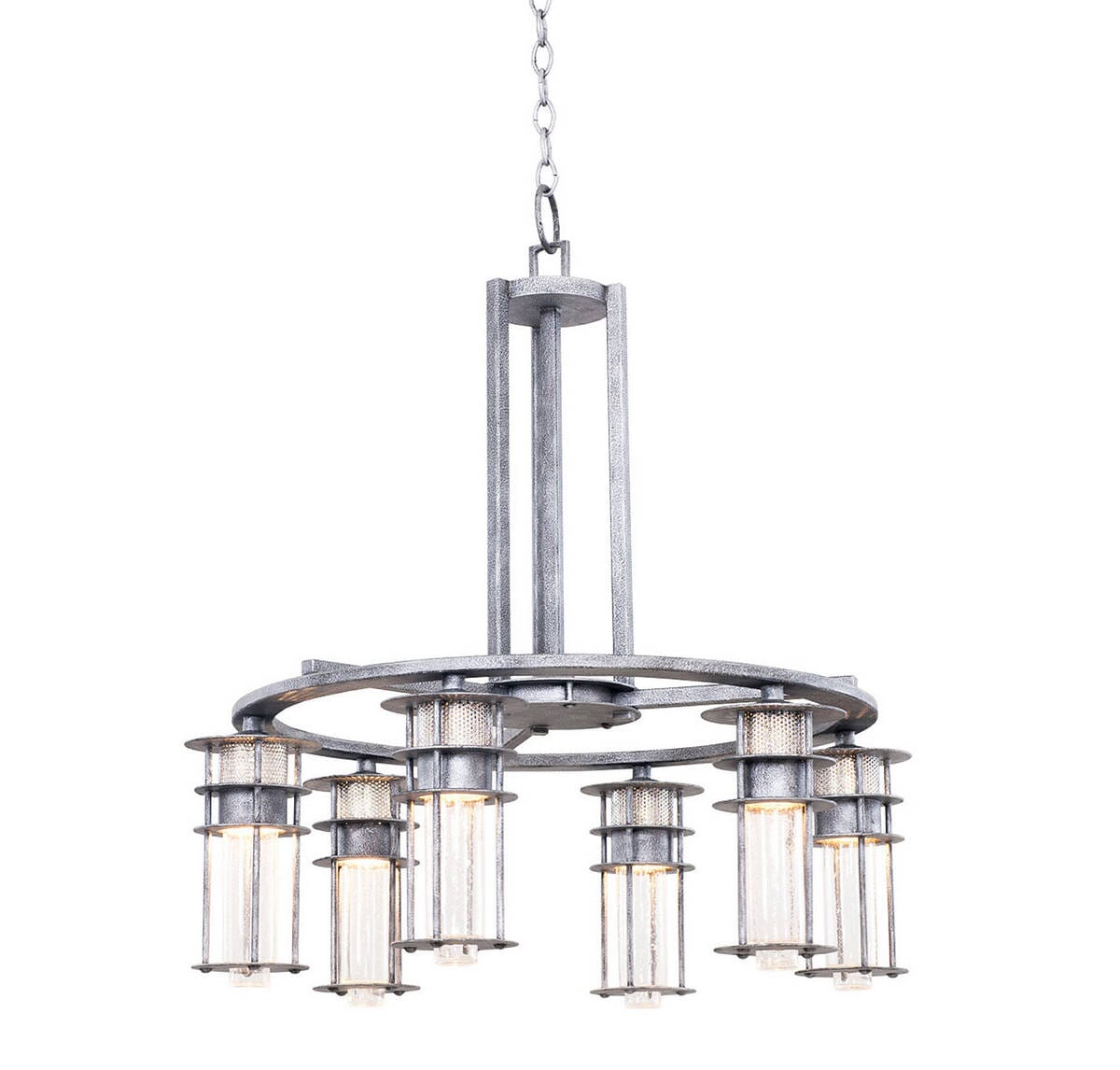 Kalco Anchorage 6-Light Chandelier in Rugged Iron