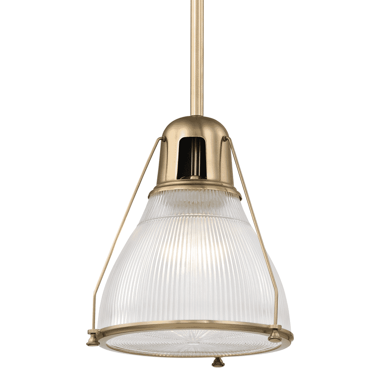 Hudson Valley Haverhill 16" Pendant Light in Aged Brass