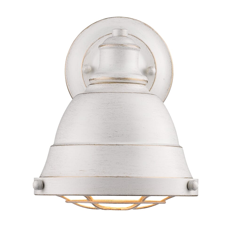 Golden Bartlett 7" Bathroom Vanity Light in French White