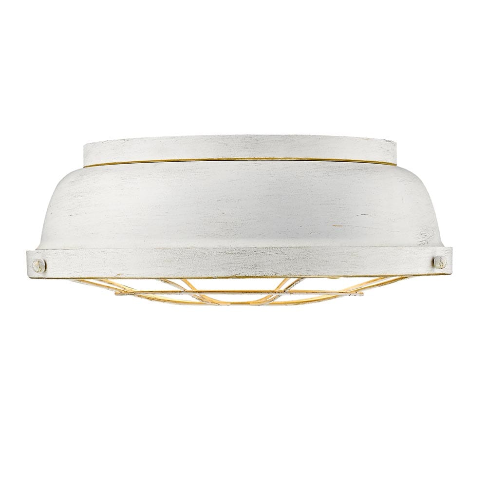 Golden Bartlett 2-Light 14" Ceiling Light in French White