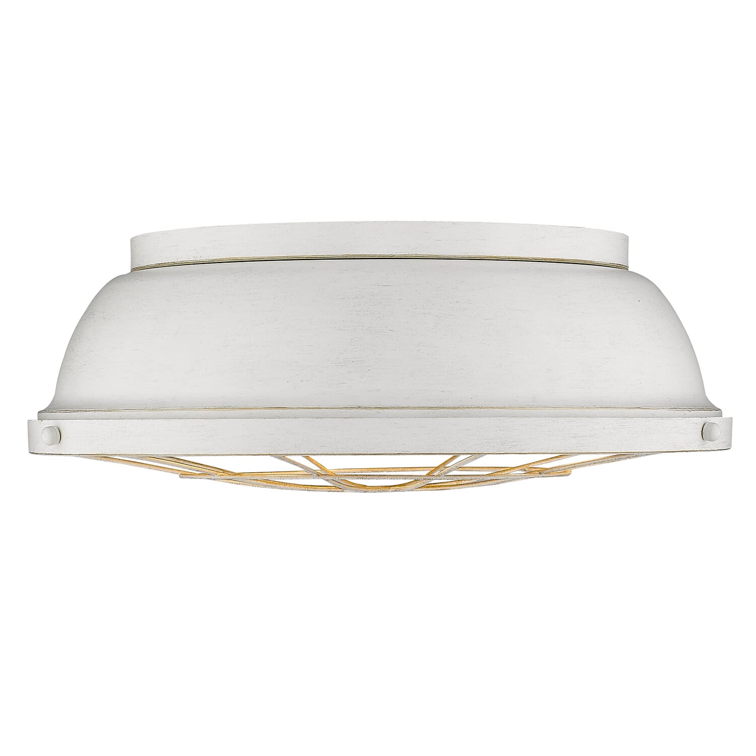 Golden Bartlett 3-Light 17" Ceiling Light in French White