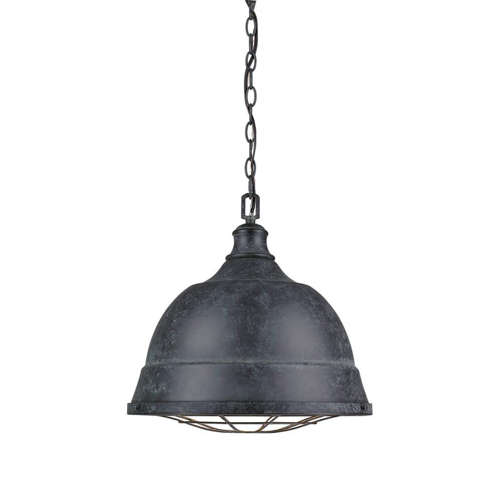 Golden Bartlett 2-Light 16" Pendant Light in Black Patina