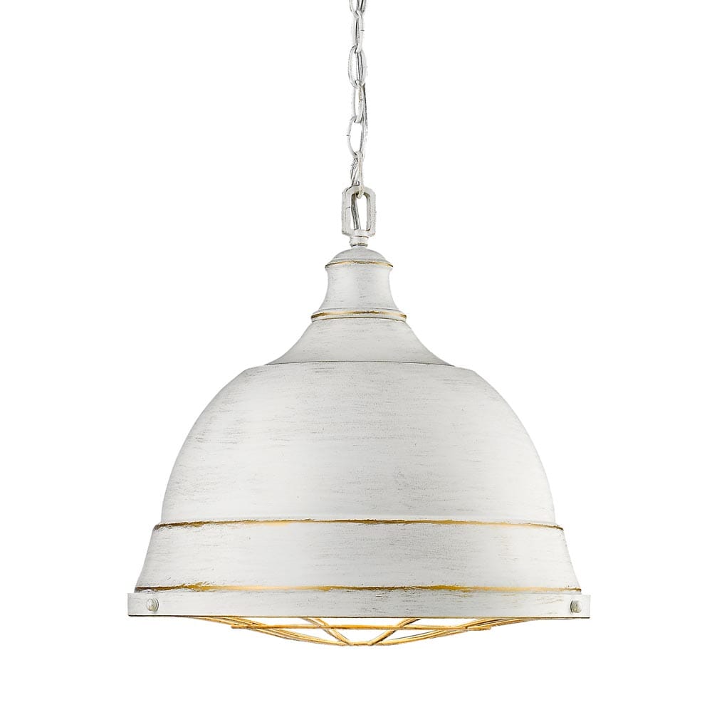 Golden Bartlett 2-Light 16" Pendant Light in French White