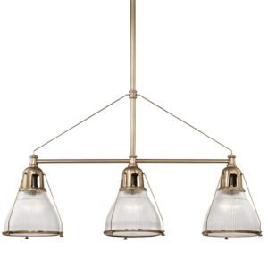 Hudson Valley Haverhill 3-Light 12" Kitchen Island Light in Aged Brass