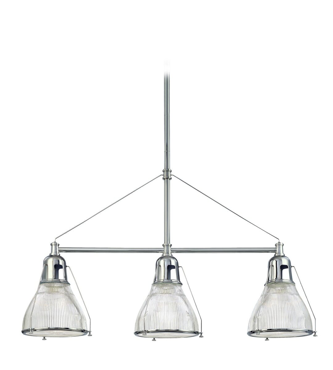 Hudson Valley Haverhill 3-Light Kitchen Island Light in Polished Nickel