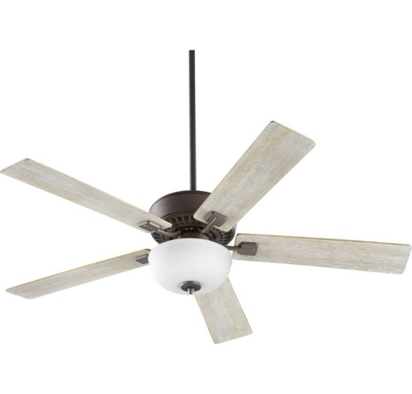 Quorum Rothman 2-Light 52" Indoor Ceiling Fan in Oiled Bronze with Satin Opal