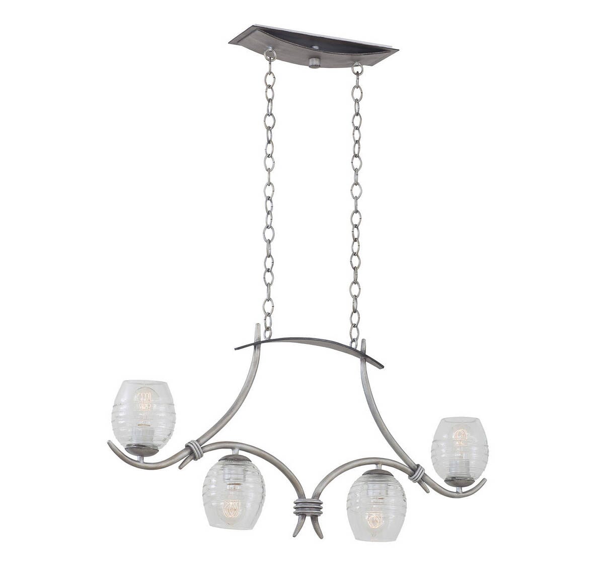 Kalco Seabrook 4-Light Island in Moon Silver