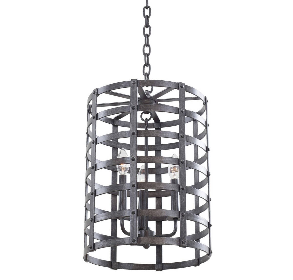 Kalco Townsend 3-Light Lantern in Vintage Iron